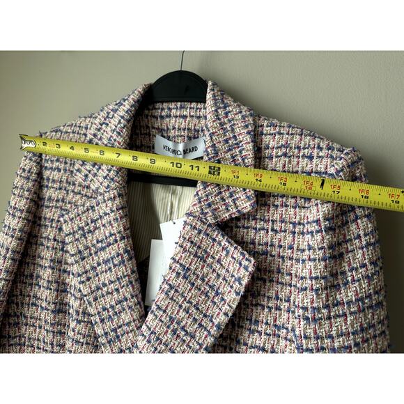 $798 Veronica Beard Taja Dickey Jacket cotton-blend tweed blazer Size 10 NEW - Picture 5 of 12